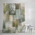 thumbnail image 3 of Sage Green Abstract Shower Curtains for Bathroom, Geometric Ombre Modern Retro Art Waterproof Fabric Shower Curtain, Decorative Bathroom Curtain for Bathtub, 36"x72", No Hooks Included, 3 of 9