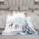 thumbnail image 5 of Manta de franela ligera con diseño de árboles de nieve de invierno, suave, cálida y bonita, con ciervos navideños, regalo para mujeres, niños y adolescentes, 50 x 60 pulgadas, 5 of 6