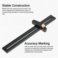 thumbnail image 3 of GanWei Multi-Function Aluminum Alloy Woodworking Compass and Straightedge Tool for Precision Circle and Line Drawing in Metric or Imperial Units, 3 of 6