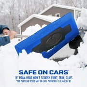 Snow Joe 2-in-1 Windshield Ice Scraper and Snow Broom, Extendable Winter Car Cleaning Tool