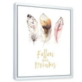 thumbnail image 3 of Designart 'Multicolored Boho Art Feathers Follow Your Dreams' Bohemian & Eclectic Framed Canvas Wall Art Print, 3 of 5