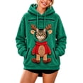 thumbnail image 4 of Frostluinai Christmas Hoodies for Women Fuzzy Fleece Pet Holding Pocket Hoodies Xmas Reindeer Print Cats Dogs Carrier Pouch Pullover S-XXL, 4 of 7