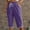 Purple, variant on Qulqfy Capris Women's Pants Baggy Green Workout Solid Casual Drawstring High Waisted Sweatpants Girl Pants L