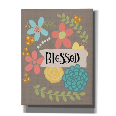 Epic Graffiti 'Blessed' by Lisa Larson, Canvas Wall Art, 12"x16"