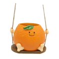 thumbnail image 3 of Maceta colgante colgante maceta, maceta de cara sonriente, mini maceta de oranjada de naranja de color naranja divertido para maceta para escritorio, 3 of 8
