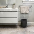 thumbnail image 2 of Kouboo Loma Round Rattan Paper Waste Basket, Bathroom, Basket for Dry Or Organic Waste, Basket Garbage, Container Bin, Black, 2 of 18