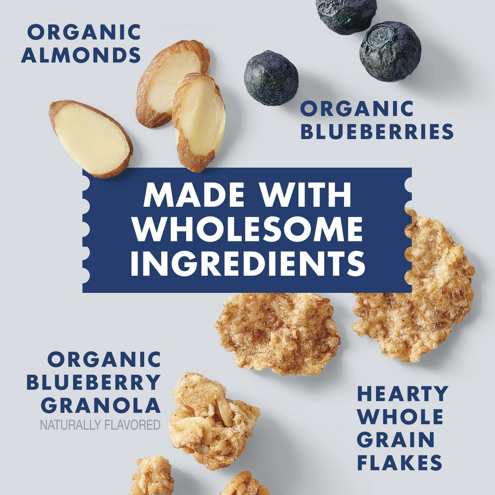 2 BAG | Cascadian Farm Organic Blueberry Almond Crunch Breakfast Cereal, No Added Sugar,, 2 lbs 2 oz