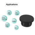thumbnail image 4 of Uxcell Silicone Rubber Hole Plug 19.5mm Diameter Soft Flexible Stopper for 19mm Hole Black 10 Pieces, 4 of 5