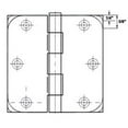 thumbnail image 3 of GlideRite 3-1/2 in. Steel Door Hinge with 5/8 in. Corner Radius, Matte Black finish, Pack of 12, 3 of 4