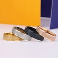 thumbnail image 3 of Yesbay Men Women Wedding Band Ring Stainless Steel Matte Ring Jewelry Couple Gift-Gold, 3 of 7