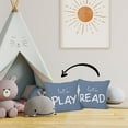 thumbnail image 4 of Kids Playroom Decor,Classroom Pillows Cover,Let''s Read Play Decorative 18 x 18 Throw Pillow Cover,Lets Play Read Kids Reading Corner Room Playroom Nursery Decor Reversible Pillowcase(Blue-2), 4 of 5