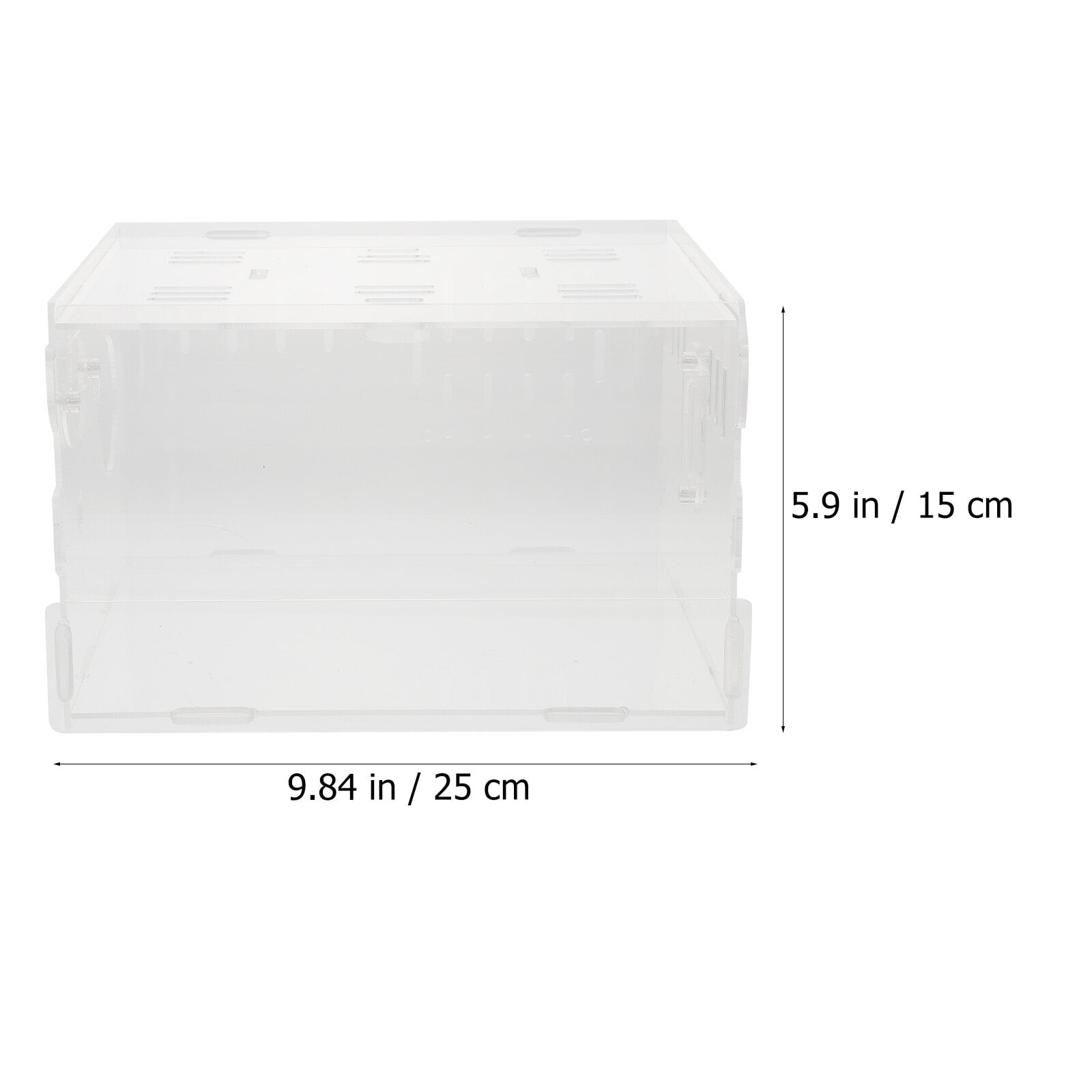 WHAMVOX Clear Acrylic Small Animal Cage for Hamsters and Guinea Pigs, , , Breathable Design, 1 Piece