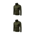 thumbnail image 1 of Camisa térmica de algodón Minnieouse con cuello alto para hombre manga larga ajustada y cómoda S M L color Negro Gris oscuro Verde oscuro, 1 of 6