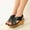 Black, variant on HAOTAGS Womens Summer Wedge Sandals Breathable Casual Beach Shoes Beige Size 6