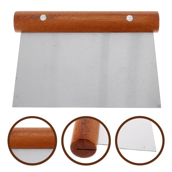 PAMINGONO Multipurpose Stainless Steel Pastry Scraper with Comfortable Nonslip Handle for Home Use