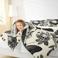 thumbnail image 4 of jejeloiu Gothic Moth Skull Bedding Comforter Set,Vintage Flower Floral Twin Comforter Sets,Black Beige Bedding Set For Super Cozy Room Decor Reversible,2 Pieces, 4 of 8