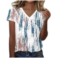 thumbnail image 2 of Zorckvet Womens Tops Tunic Summer Blouses Short Sleeve Plus Size Loose Fit Fashion Round Neck Shirts for Women, 2 of 5