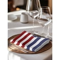 thumbnail image 6 of Anchor Red Cloth Napkins Set of 4 Reusable Dinner Napkins, Modern Navy Blue White Striped Nautical Cocktail Napkin Washable Table Napkins for Wedding/Holiday Party/Baby Shower 20"x20", 6 of 7