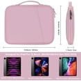 thumbnail image 2 of LAICAIW Tablet Bag for Women, Padded Carrying Sleeve Case for iPad Pro 12.9 M2/M1/2018-2020, Surface Pro 9/8/X, 12.4\u201d Galaxy Tab S9+/S8+ (PU-Pink12.9), 2 of 6