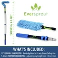 thumbnail image 3 of EVERSPROUT 1.5-to-3 Foot Flexible Microfiber Ceiling Fan Duster with Extension Pole, 3 of 6