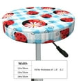 thumbnail image 4 of Gukieu Flowers and Lady Bugs Print Round Chair Cover, Dust-proof and Non-slip Bar Chair Protective Cover, Suitable for Bars, Restaurants, Offices-12 inch, 4 of 7