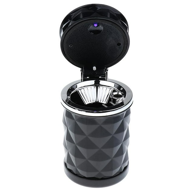 Coche humo titular taza Led luz Durable soporte cubo negro kusrkot Cenicero de coche