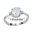 thumbnail image 1 of Fiudx Anillo de Ópalo, Elegante Alegría y Cobre y Circón, Anillo con Piedra Preciosa de Corte Ovalado, Accesorio Romántico para Novias, Regalo para Mujer, Ideal para Aniversario de Bodas, Diseño Eleg, 1 of 3