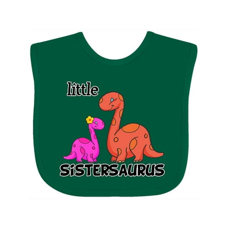 

Inktastic Little Sistersaurus Gift Baby Girl Bib