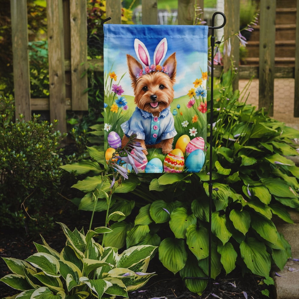 Norwich Terrier Easter Egg Hunt Garden Flag 11.25 in x 15.5 in