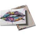 thumbnail image 2 of Lips Graffiti Canvas Wall Art Poster Prints Colorful Picture Artwork Sexy Lips Wall Decor for Bedroom Living Room Office Decoration - 12x18 Inch, 2 of 6
