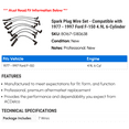 thumbnail image 2 of Spark Plug Wire Set - Compatible with 1977 - 1997 Ford F-150 4.9L 6-Cylinder 1978 1979 1980 1981 1982 1983 1984 1985 1986 1987 1988 1989 1990 1991 1992 1993 1994 1995 1996, 2 of 2