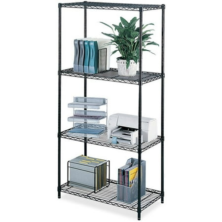 Safco Industrial Wire Shelving, Black