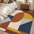 thumbnail image 4 of Art Decor Washable Area Rug 4x6 Mid-Century Modern Abstract Geometric Multi Color Low-Profile Large Area Rugs with Non Slip Backing Indoor Floor Carpet for Entrance Living Room Bedroom Home Office, 4 of 9