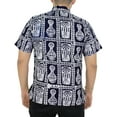 thumbnail image 2 of HAPPY BAY Men's Hawaiian Shirt Camp Beach Shirts Casual Short Sleeve Button Down Collar Shirts for Men XL Vintage Peanuts Drums, Blue, 2 of 4
