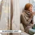thumbnail image 3 of ZOPZO Traditional Brown Ombre Rod Pocket Sheer Curtains, 52" x 52" (2 Panels), 3 of 6