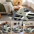 thumbnail image 5 of Round Rugs 3 Ft, Sage Green Black Geometric Non Slip Area Rugs for Kitchen Bedroom Entryway, Modern Art Abstract Grey Line Washable Carpet Runner Rug Floor Mats for Bedroom Home Decor, 5 of 8