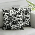 thumbnail image 3 of Beige and Black Floral Pillow Covers Brown Throw Pillow Covers Flower Outdoor Pillowscase Square Cushion Covers for Sofa Couch Bedroom Home Decor，Multi-Size, 3 of 7
