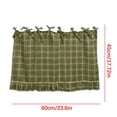 thumbnail image 3 of Handmade Linen Oven Skirt with Ribbon Ties, Premium Kitchen Curtain No Drill Invisible Mounting, Decorative Cabinet Cover for Sink Dishwasher Laundry Room Ruffled Design, 3 of 7