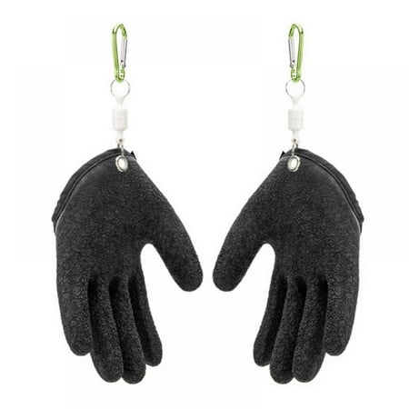 

Fishing Gloves with Magnet Release Professional Catch Fish Gloves Cut&Puncture Resistant with Magnetic Hooks，1 Pair