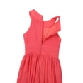 thumbnail image 5 of iiniim Junior Kids Bridesmaid Chiffon Dress Flower Girls Dress Halter Neck Evening Gown for Pageant Wedding Party Watermelon Red 16, 5 of 7