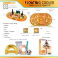 thumbnail image 4 of POZA Inflatable Orange Gold Floating Cooler - Drink Holder Filled with Sparkly Confetti, Premium Party Float with 8 Cup Holders, Serving Bar for Beach, Lake, Hot Tub, Jacuzzi and Pool - 39x23 Inch, 4 of 8