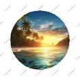 thumbnail image 3 of Sunny Tropical Landscape Polyester Universal Spare Wheel Tire Cover Wheel Covers for Trailer RV SUV Truck Camper, 3 of 5