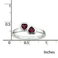 thumbnail image 6 of Sterling Silver Rhodolite Garnet Double Heart Ring, 6 of 10