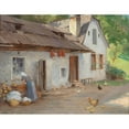 thumbnail image 2 of Carl Fröschl 18x15 Gold Ornate Wood Frame and Double Matted Museum Art Print Titled - Washing Day, 2 of 4