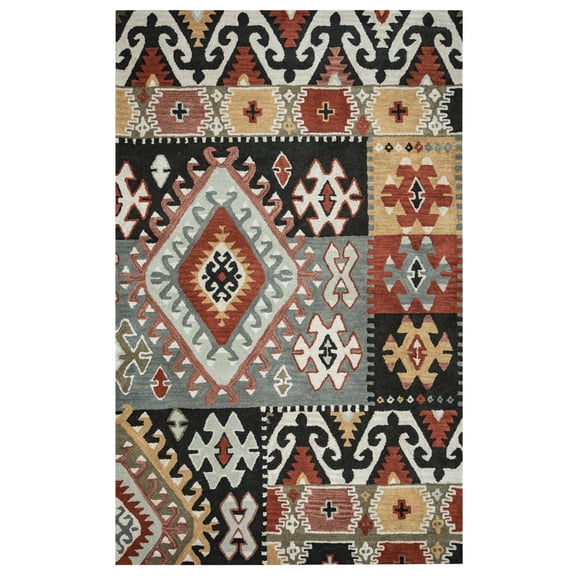 Gatney Rugs Frost Area Rug SU8104 Multi Southwestern Pathwork 9' x 12' Rectangle