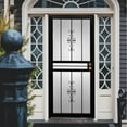 thumbnail image 7 of Grisham Deluxe Steel Security Door,32'' x 80'' Metal Tempered Glass Door Screen Replacement Enter Doors,Storm Door(501-32 Black), 7 of 7