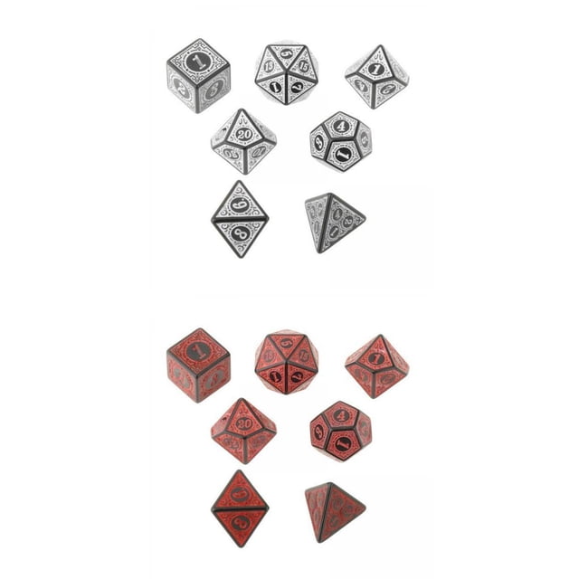 Juego De Rol De Dados Poliédricos Acrílicos Antiguos DND RPG. Juguetes