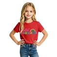 thumbnail image 4 of Girls Stylish Graphic Tees With Prints Casual Shirts For Children Youth Top Back To School Age 2-13, 4 of 4