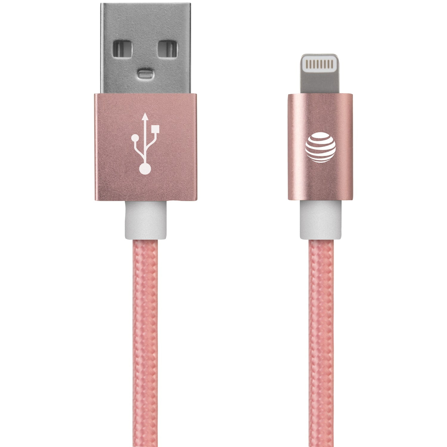 At&t Sc03b-lgt-ros & Sync Braided To Lightning Cable, 4ft (p)