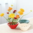 thumbnail image 7 of OIUR Ceramic Flower Frog Bowl Japanese Ikebana Vase Floral Arrangement Holder Desktop Flower Pot for Home Office Wedding Festivals, 7 of 7